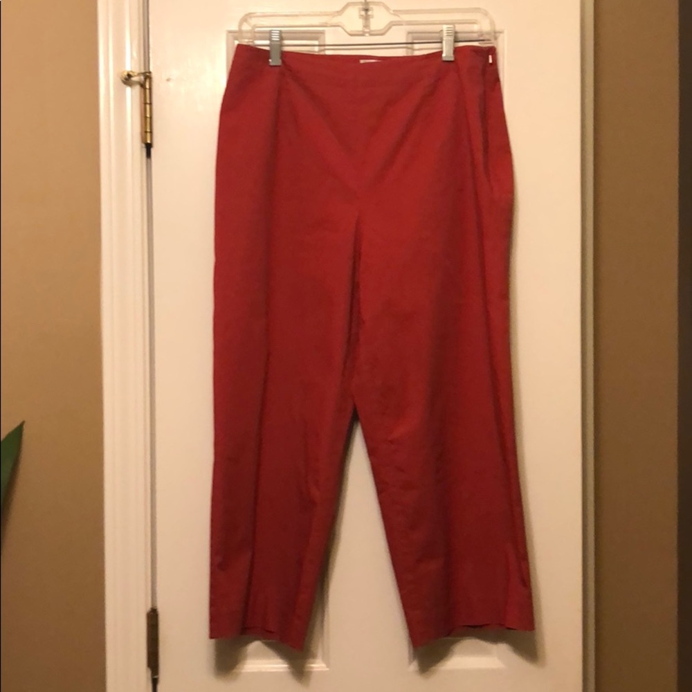 Talbots red crop pants, size 10 petite
